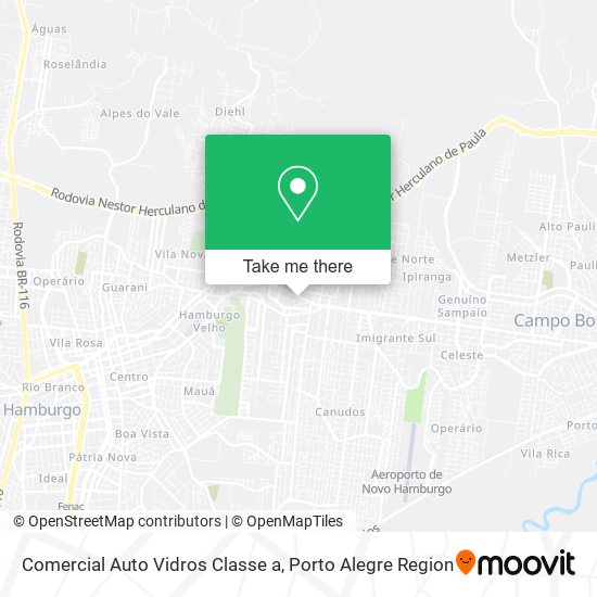 Comercial Auto Vidros Classe a map