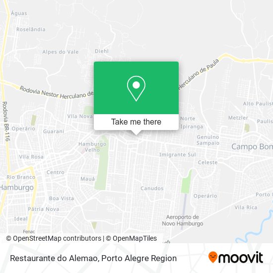 Mapa Restaurante do Alemao