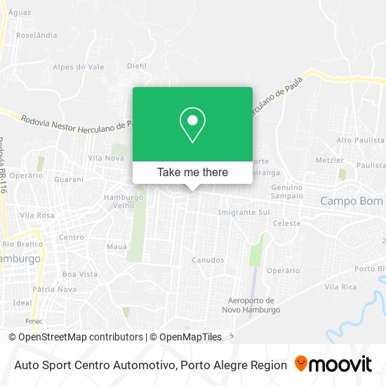 Mapa Auto Sport Centro Automotivo