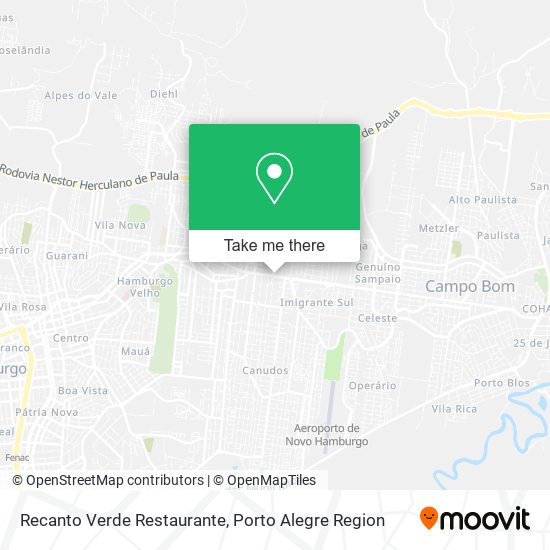 Mapa Recanto Verde Restaurante