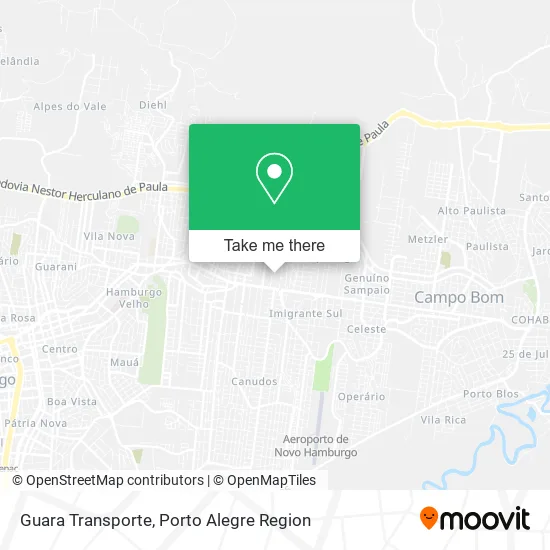 Guara Transporte map