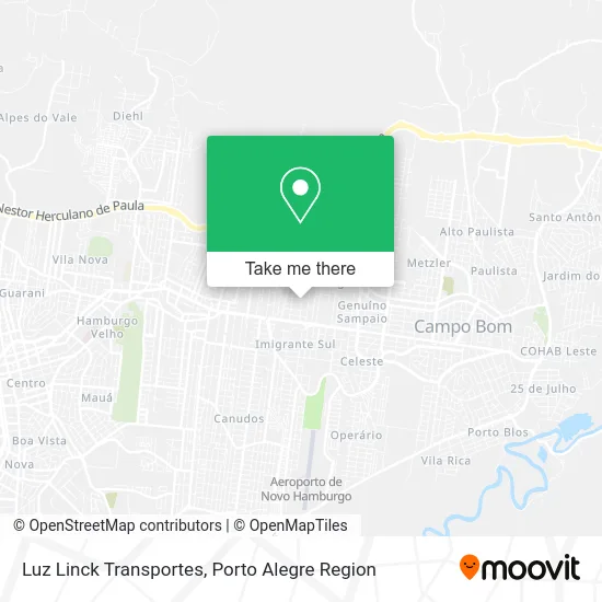 Luz Linck Transportes map