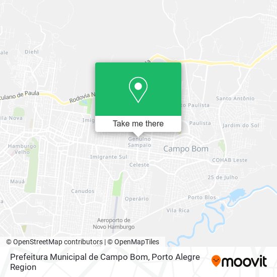 Mapa Prefeitura Municipal de Campo Bom