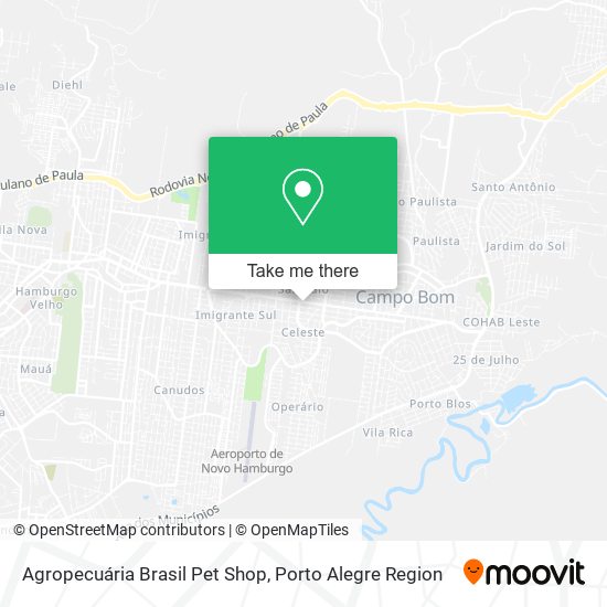 Mapa Agropecuária Brasil Pet Shop