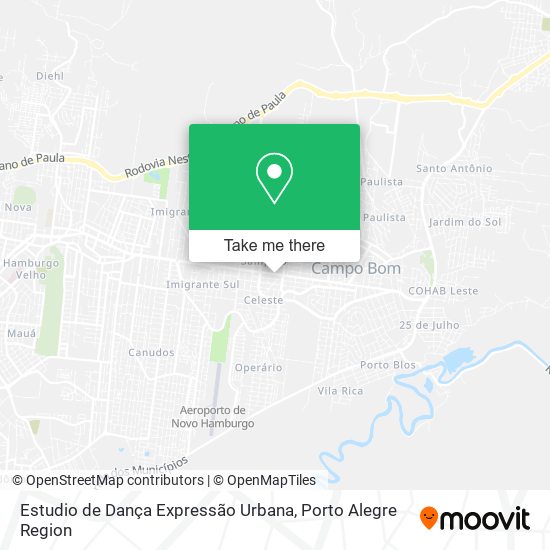 Mapa Estudio de Dança Expressão Urbana