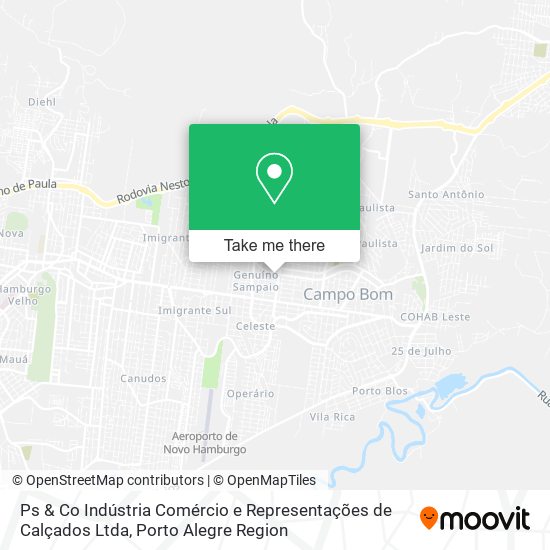 Mapa Ps & Co Indústria Comércio e Representações de Calçados Ltda