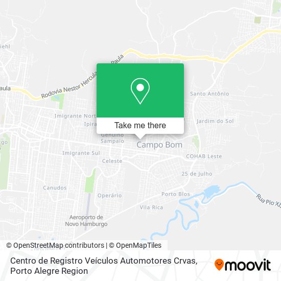 Mapa Centro de Registro Veículos Automotores Crvas