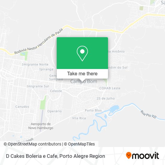 D Cakes Boleria e Cafe map