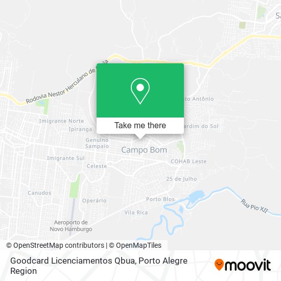 Mapa Goodcard Licenciamentos Qbua