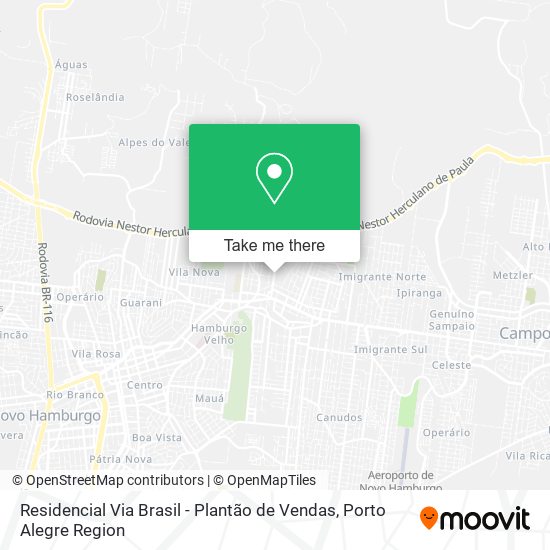 Mapa Residencial Via Brasil - Plantão de Vendas