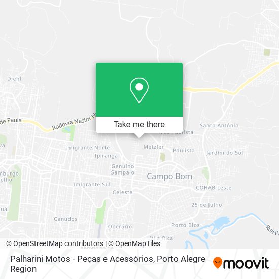 Palharini Motos - Peças e Acessórios map