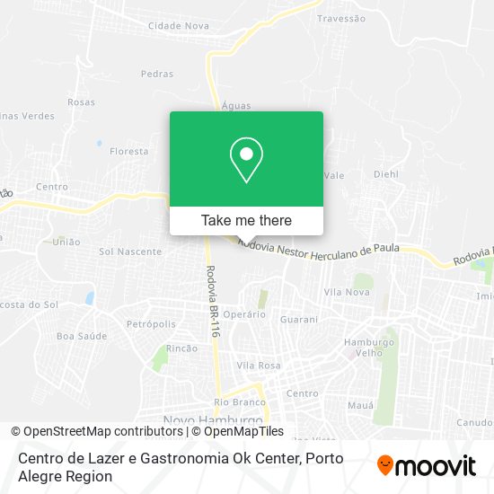 Centro de Lazer e Gastronomia Ok Center map
