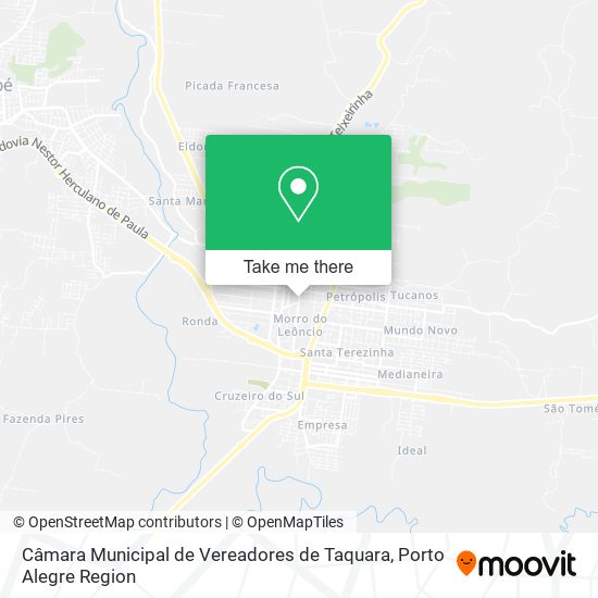 Mapa Câmara Municipal de Vereadores de Taquara