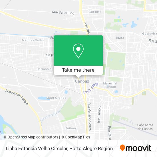 Linha Estância Velha Circular map