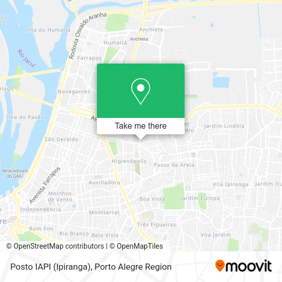 Mapa Posto IAPI (Ipiranga)