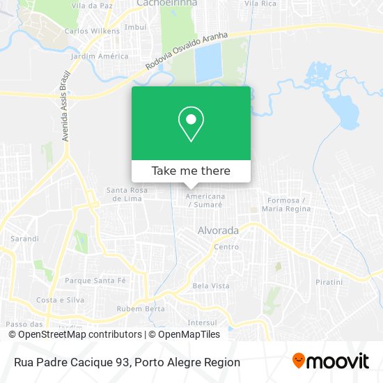 Mapa Rua Padre Cacique 93