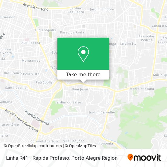 Linha R41 - Rápida Protásio map