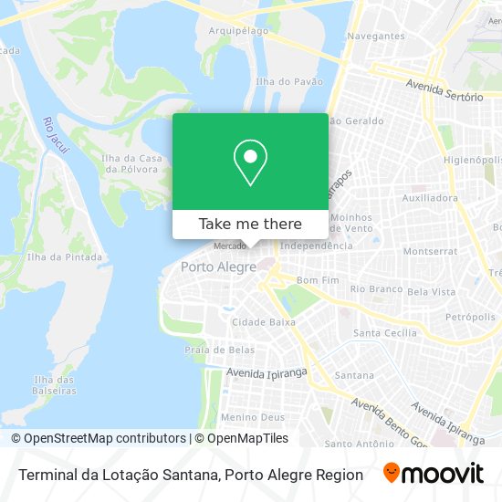 Mapa Terminal da Lotação Santana