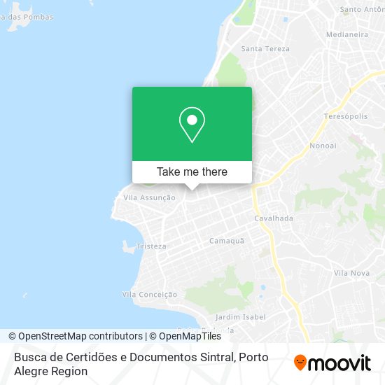 Busca de Certidões e Documentos Sintral map