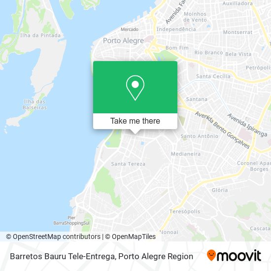 Mapa Barretos Bauru Tele-Entrega