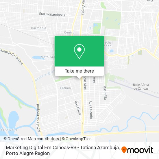 Marketing Digital Em Canoas-RS - Tatiana Azambuja map