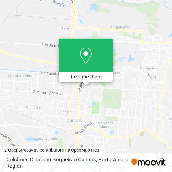 Mapa Colchões Ortobom Boqueirão Canoas