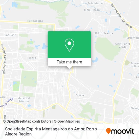 Sociedade Espirita Mensageiros do Amor map