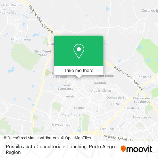 Mapa Priscila Justo Consultoria e Coaching