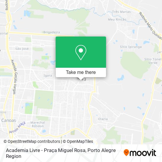 Mapa Academia Livre - Praça Miguel Rosa