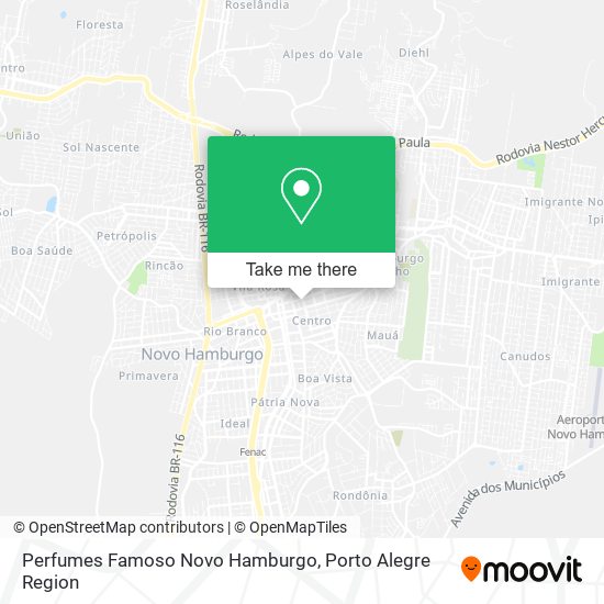Perfumes Famoso Novo Hamburgo map