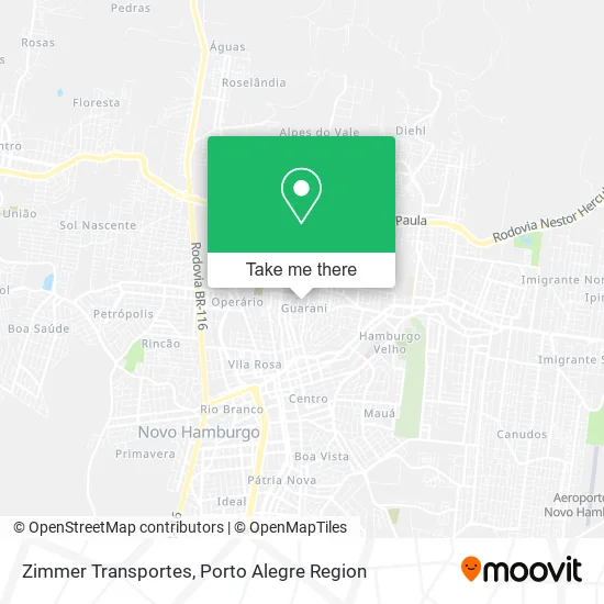 Zimmer Transportes map