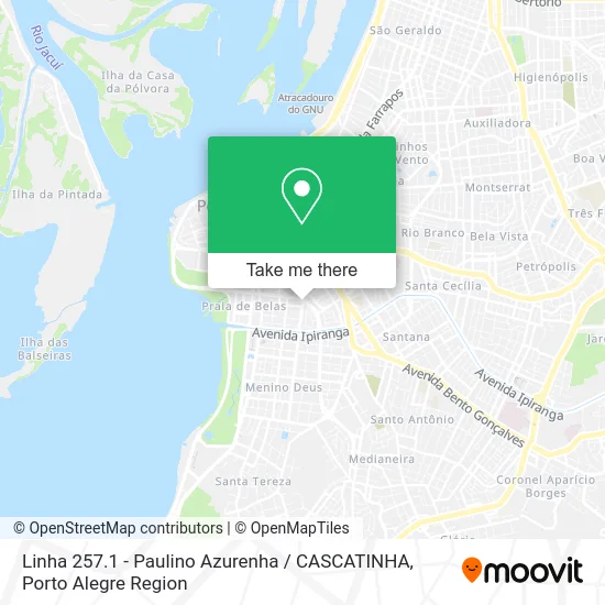Linha 257.1 - Paulino Azurenha / CASCATINHA map