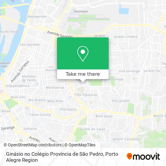 Ginásio no Colégio Província de São Pedro map