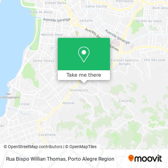 Mapa Rua Bispo Willian Thomas