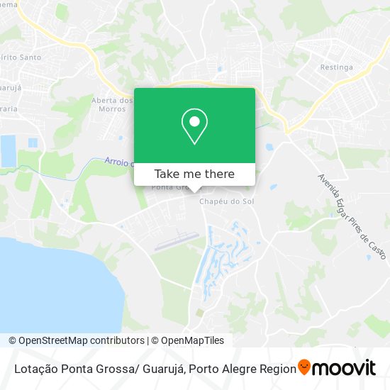 Lotação Ponta Grossa/ Guarujá map