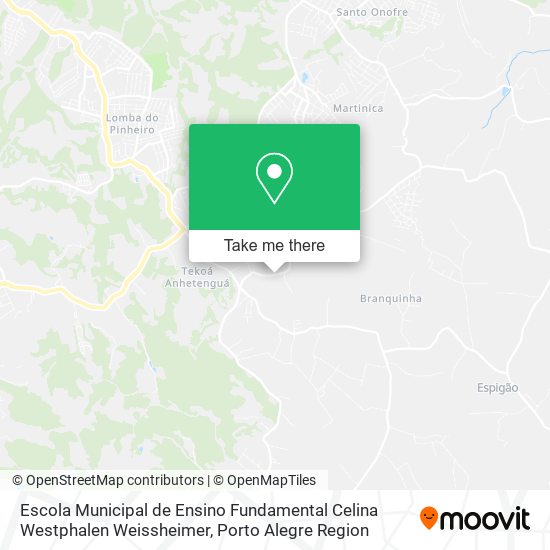 Mapa Escola Municipal de Ensino Fundamental Celina Westphalen Weissheimer