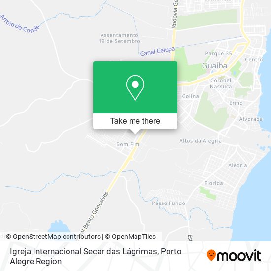 Mapa Igreja Internacional Secar das Lágrimas