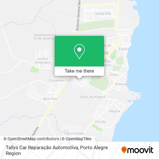 Mapa Tallys Car Reparação Automotiva