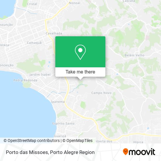 Porto das Missoes map