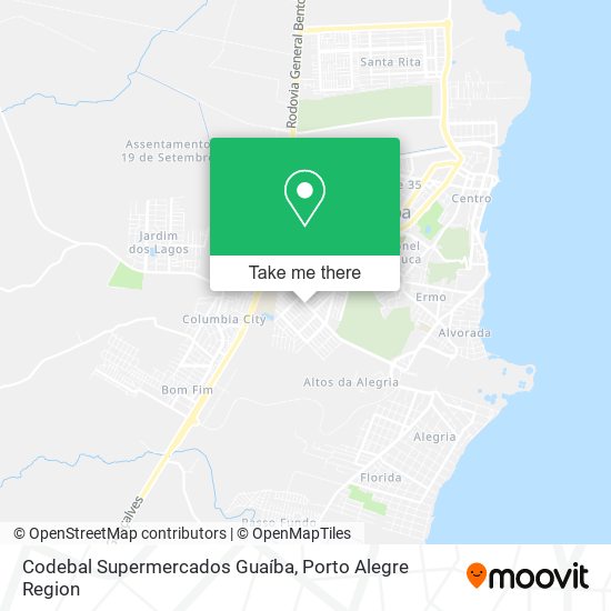 Codebal Supermercados Guaíba map