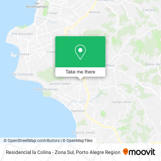 Mapa Residencial la Colina - Zona Sul