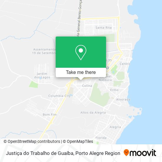 Justiça do Trabalho de Guaíba map