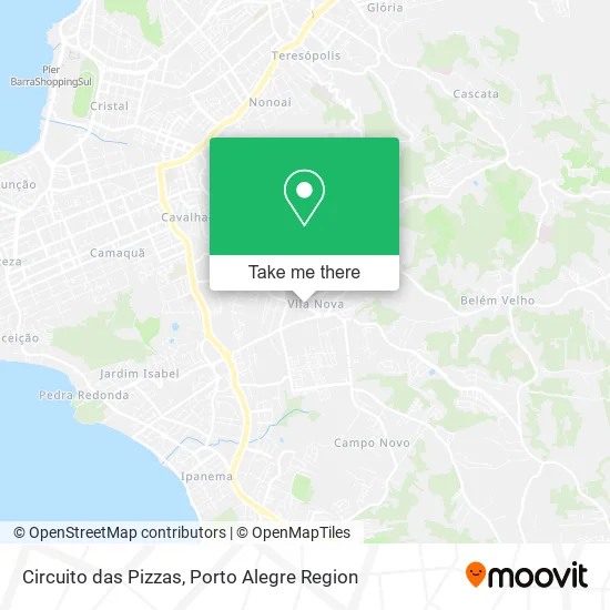 Circuito das Pizzas map