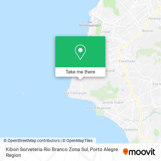 Mapa Kibon Sorveteria Rio Branco Zona Sul