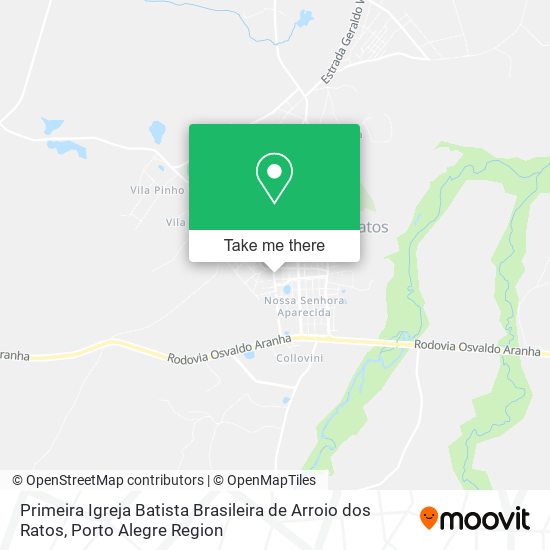 Mapa Primeira Igreja Batista Brasileira de Arroio dos Ratos