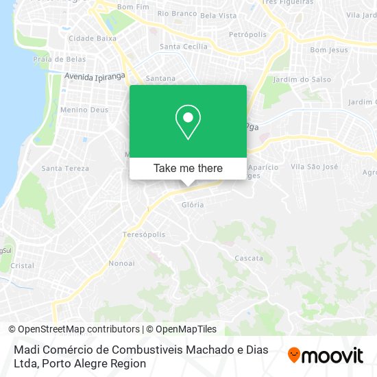 Mapa Madi Comércio de Combustiveis Machado e Dias Ltda