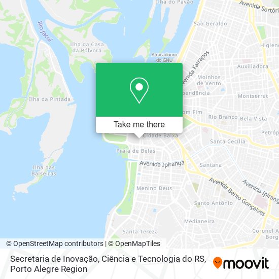 Secretaria de Inovação, Ciência e Tecnologia do RS map