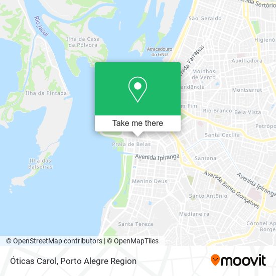 Óticas Carol map