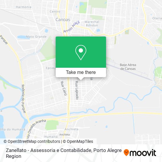 Zanellato - Assessoria e Contabilidade map