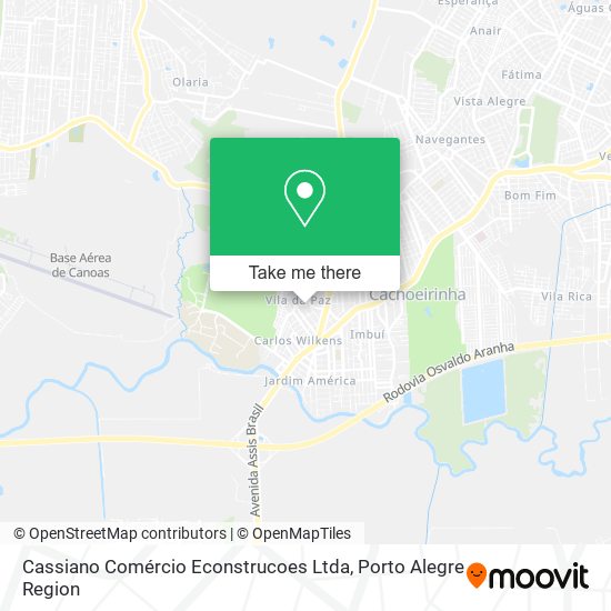 Mapa Cassiano Comércio Econstrucoes Ltda
